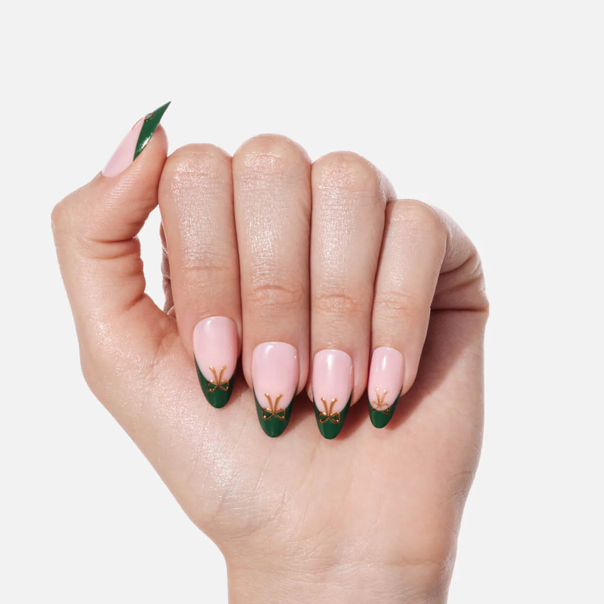 Evergreen Glam Press On (Almond) - Image 11