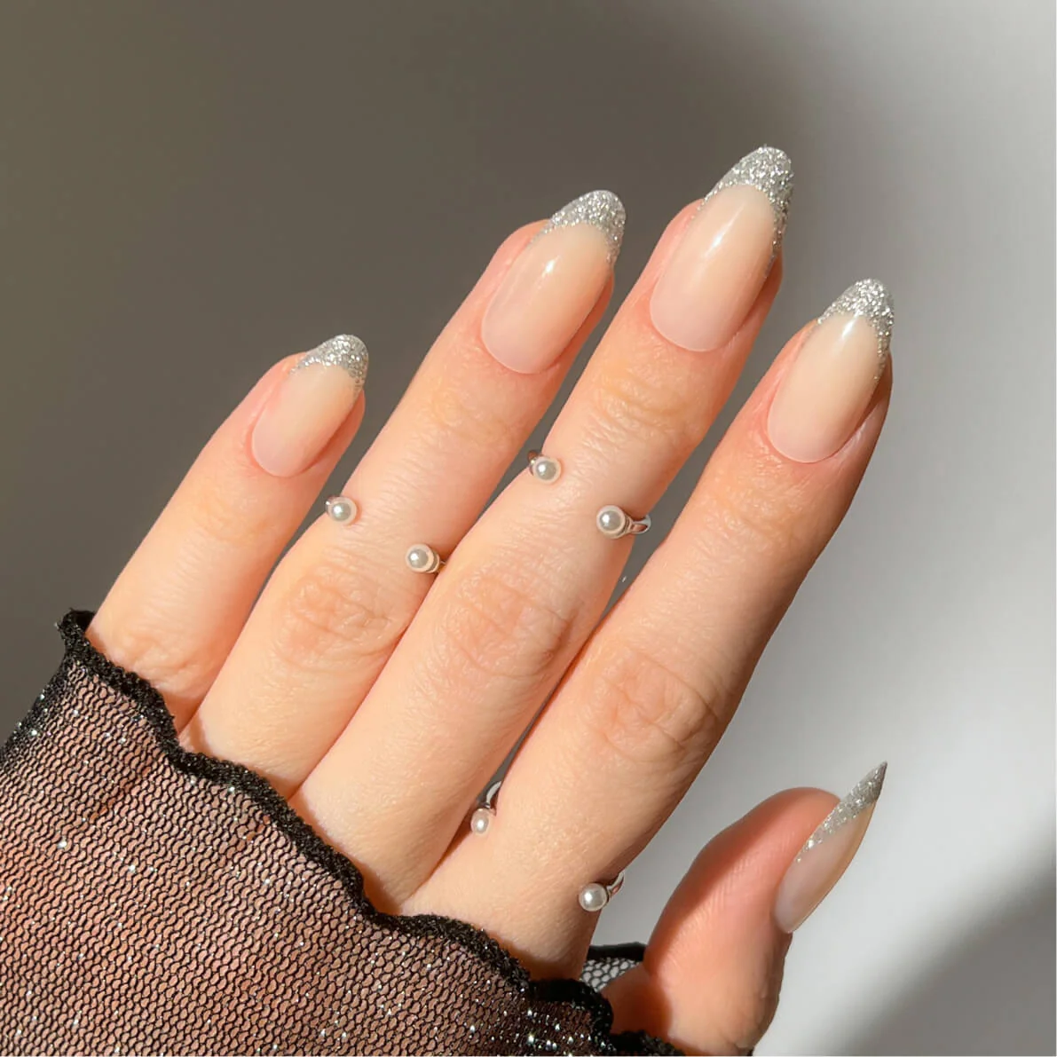 Tinsel Tips Press On (Almond) - Image 2